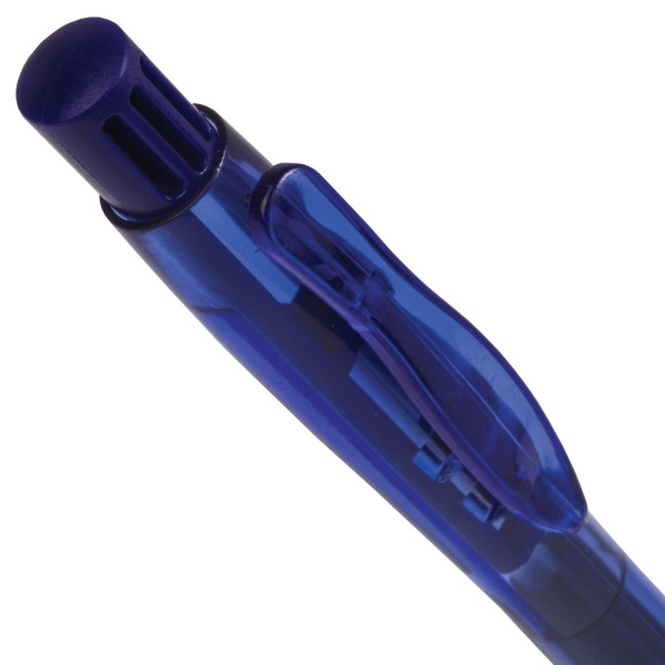 Ручка шариковая автоматическая ОФИСНАЯ ПЛАНЕТА, СИНЯЯ, корпус тонированный, узел 0,7 мм, линия письма 0,35 мм, 141291 - Ручки шариковые автоматические