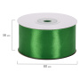 Лента атласная ширина 38 мм, длина 23 м, зеленая, BRAUBERG, 591511 - Ленты для декора, рукоделия и упаковки подарков