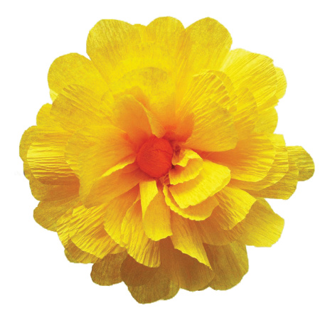 Бумага гофрированная/креповая, 110 г/м2, 50х250 см, желтая, ОСТРОВ СОКРОВИЩ, 129146 - Цветная бумага