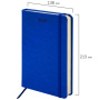 Ежедневник датированный 2024 А5 138x213 мм, BRAUBERG "Metropolis Special", под кожу, синий, 114960 - Ежедневники с покрытием "под кожу и ткань"