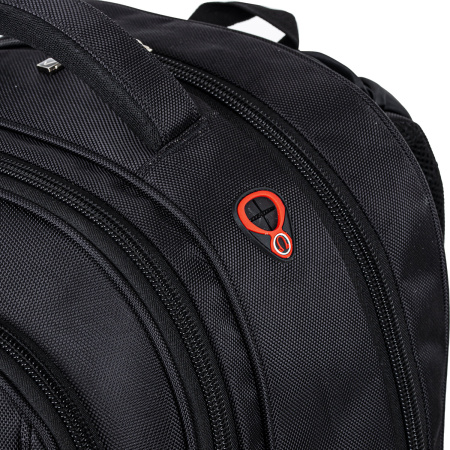 Рюкзак BRAUBERG "Flagman", размер 46х35х25 см, 35 л, ткань, черно-красный, 224454 - Рюкзаки с отделением для ноутбука