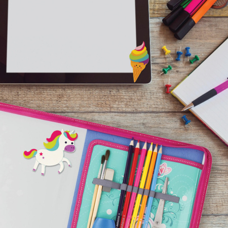 Наклейки из EVA "Единорог и радуга", 24 штуки, ассорти, ЮНЛАНДИЯ, 662685 - Наклейки