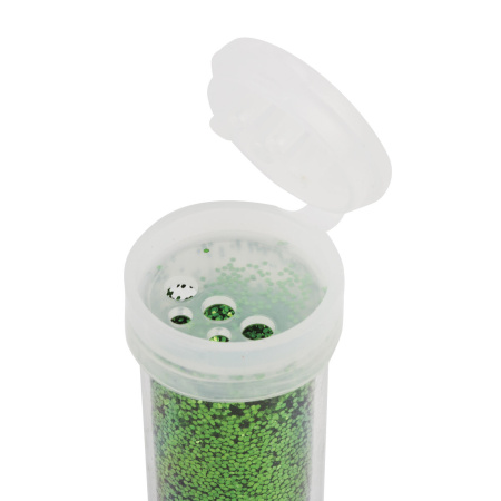 Блестки (глиттер) для декора, поделок, DIY, творчества, оформления, ОСТРОВ СОКРОВИЩ, НАБОР, 6 цветов по 6,5 грамм, блистер, 661550 - Блестки для декора