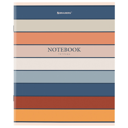 Тетрадь А5 48 л. BRAUBERG скоба, клетка, обложка картон, "Classic" (микс в спайке), 404364 - Тетради 40-48 листов