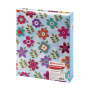 Фотоальбом BRAUBERG на 200 фото 10х15 см, твердая обложка, "Цветочки", разноцветный, 391119 - Фотоальбомы