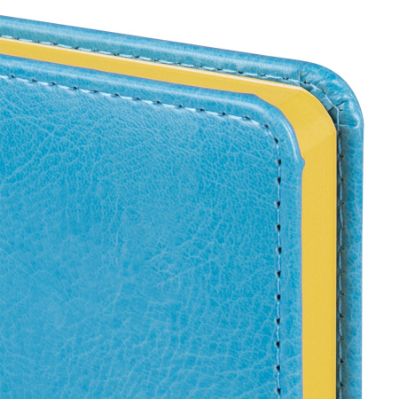 Ежедневник недатированный А5 138х213 мм BRAUBERG "Rainbow" под кожу, 136 л., бирюзовый, 111666 - Ежедневники с покрытием "под кожу и ткань"