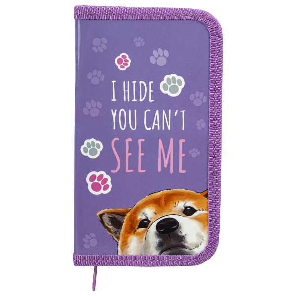 Пенал ПИФАГОР, 1 отделение, ламинированный картон, 19х11 см, "Akita", 271005 - Пеналы каркасные