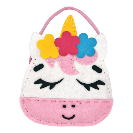 Набор для шитья сумочки из фетра "Единорожка", ЮНЛАНДИЯ, 664494 - Наборы для рукоделия