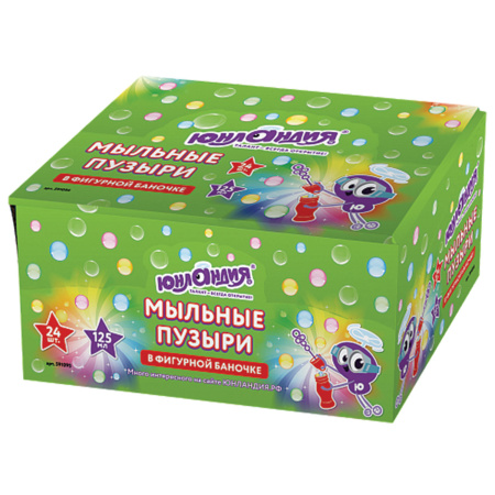 Мыльные пузыри ЮНЛАНДИЯ, 125 мл, в фигурной баночке, 591095 - Мыльные пузыри