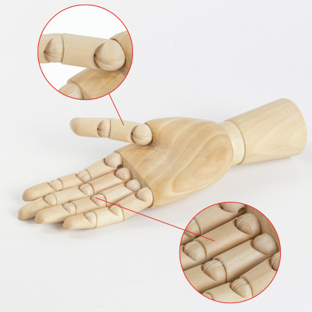 Манекен художественный BRAUBERG ART CLASSIC "РУКА", высота 25 см., женская правая, дерево, 191299 - Манекены