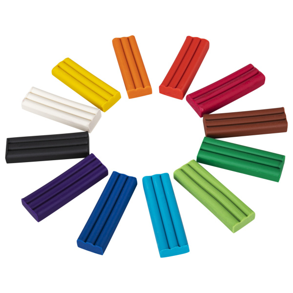 Пластилин мягкий восковой BRAUBERG KIDS, 12 цветов, 180 г, со стеком, 106495 - Пластилин