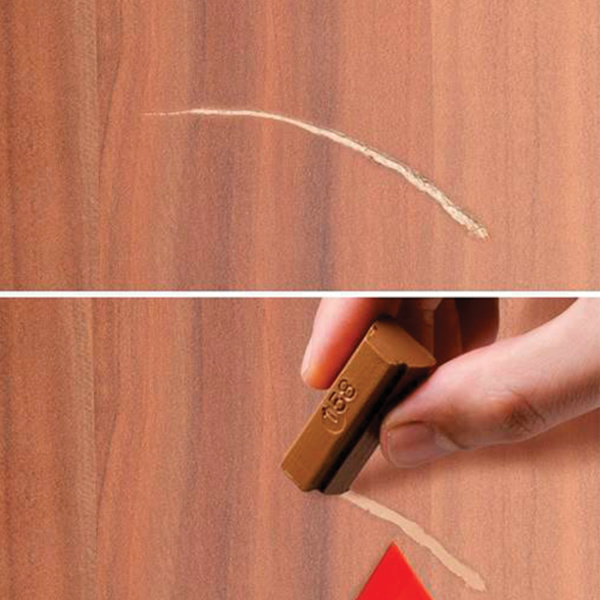 Воск для ремонта мебели EDDING 8901 НАБОР 3 шт., ГРЕЦКИЙ ОРЕХ (3 оттенка), шпатель, E-8901/3-B/602 - Маркеры и воск для реставрации мебели