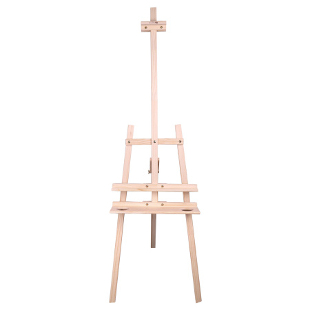 Мольберт напольный из сосны Лира с полкой, 170х55х70 см, высота холста до 107 см, BRAUBERG ART CLASSIC, 192261 - Мольберты