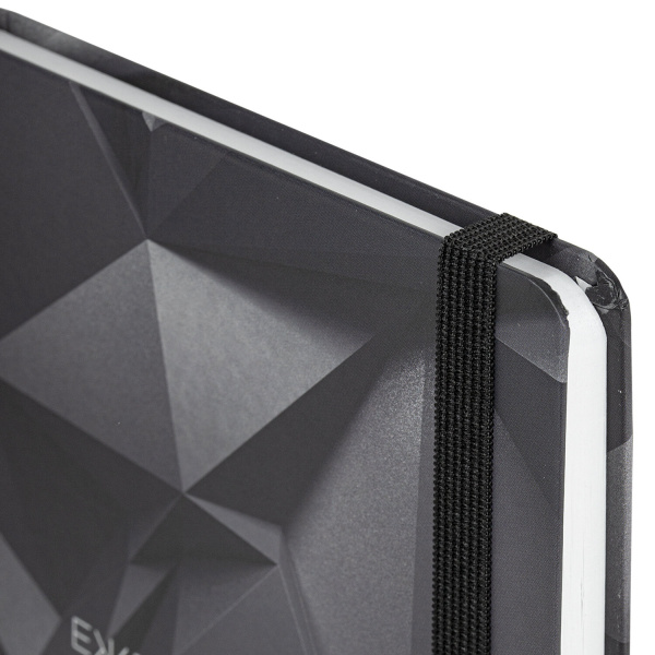 Ежедневник недатированный с резинкой А5 (145х203 мм), BRAUBERG, твердый, 128 л., "Geometry", 114553 - Ежедневники с твердой обложкой