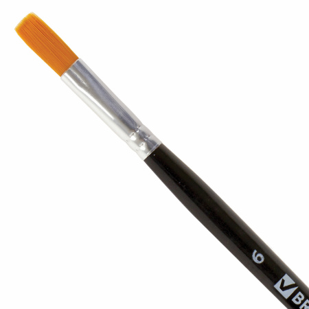 Кисть BRAUBERG синтетика, плоская, №6, 200868 - Кисти для рисования