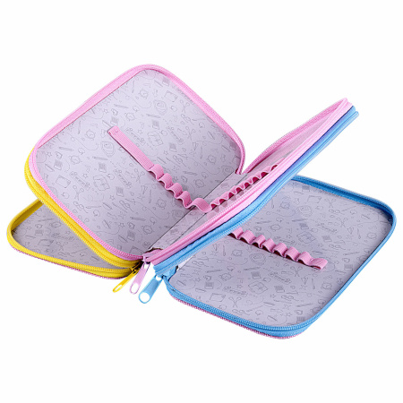 Пенал ПИФАГОР, 3 отделения, ламинированный картон, 19х11 см, "Bear Hugs", 271544 - Пеналы каркасные