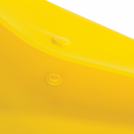 Папка-конверт с кнопкой BRAUBERG А4 до 100 л. прозрачная желтая СВЕРХПРОЧНАЯ 0,18 мм, 270472 - Папки-конверты с кнопкой