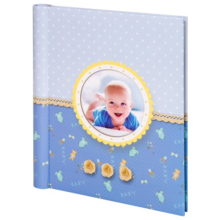 Фотоальбом BRAUBERG "Sweet Dreams" 20 магнитных листов, 23х28 см, спираль, голубой, 391149 - Фотоальбомы