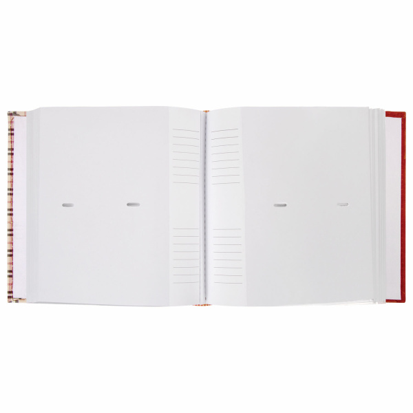 Фотоальбом BRAUBERG "Шотландка" на 200 фото 10х15 см, под кожу, бумажные страницы, бокс, 391192 - Фотоальбомы