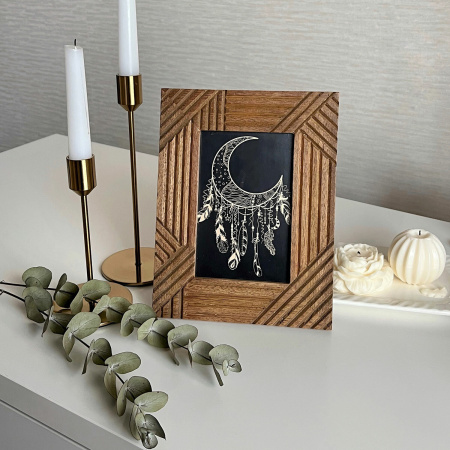 Рамка из мангового дерева BRAUBERG LOFT MANUSCRIPT, фото 10х15 см, акриловый экран, 17х22 см, 391284 - Рамки для дипломов, сертификатов, грамот, фотографий