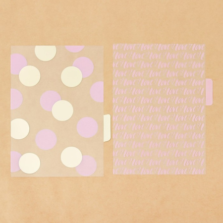 Набор ацетатных разделителей с фольгированием для планера «Розовые облака», 6 листов, размер 16*25 см - Разделители для планера