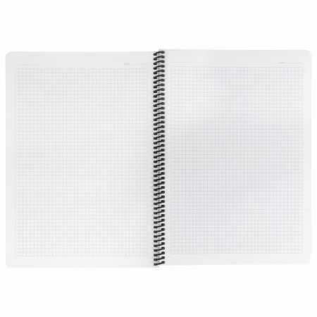 Тетрадь А4, 80 листов, BRAUBERG "Metropolis", спираль пластиковая, клетка, обложка пластик, ЧЕРНЫЙ, 403393 - Тетради формата А4