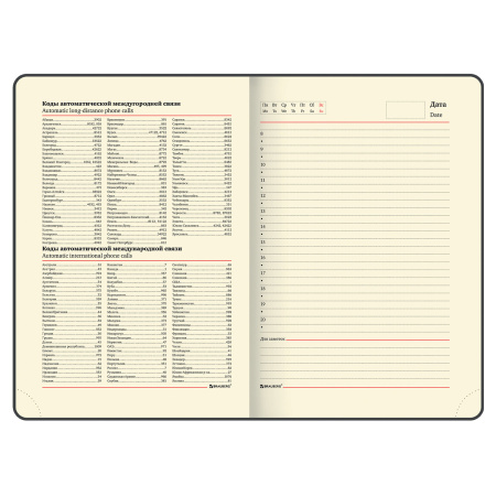 Ежедневник недатированный А5 138х213 мм BRAUBERG "Cayman" под кожу, 160 л., коричневый/коричневый, 125084 - Ежедневники с покрытием "под кожу и ткань"