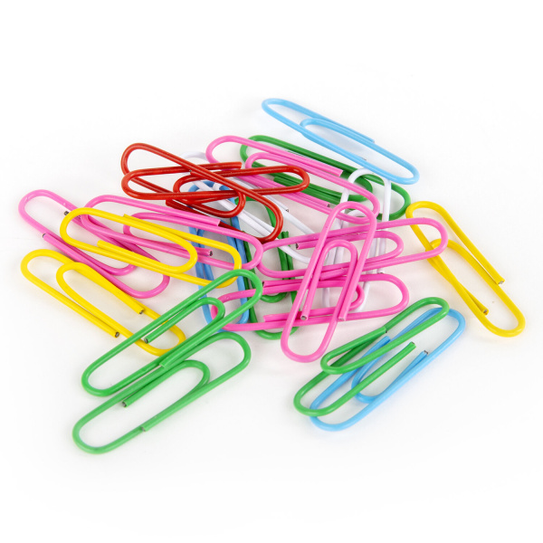 Скрепки BRAUBERG, 33 мм, цветные, 100 шт., в картонной коробке, 270444 - Скрепки канцелярские