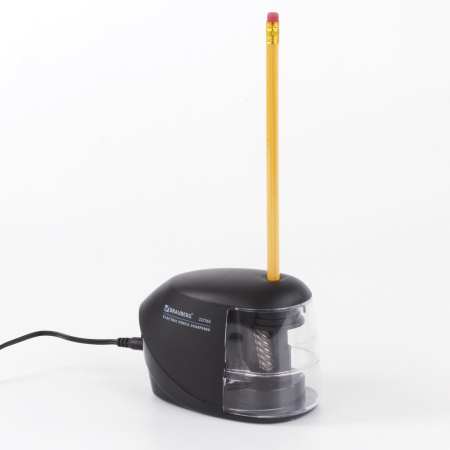 Точилка электрическая BRAUBERG "ORIGINAL", питание 220 В/4 батарейки АА, фрезерный механизм, 227565 - Точилки электрические