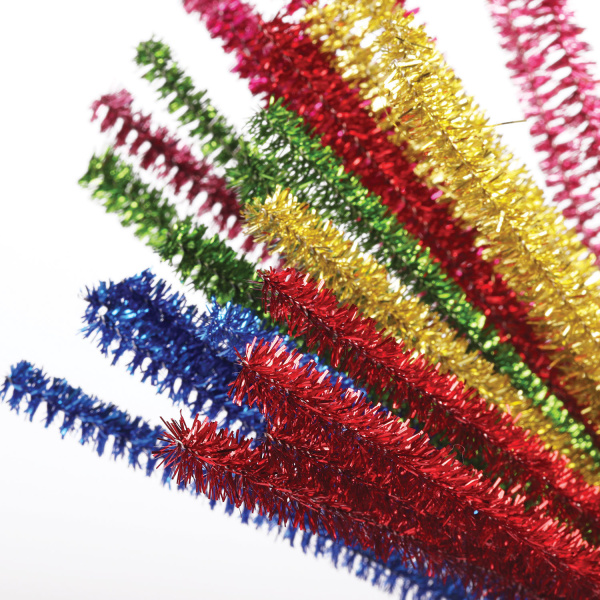 Проволока синельная для творчества "Блестящая", 6 цв., 30 шт., 0,6х30 см, ОСТРОВ СОКРОВИЩ, 661522 - Проволока синельная (пушистая)