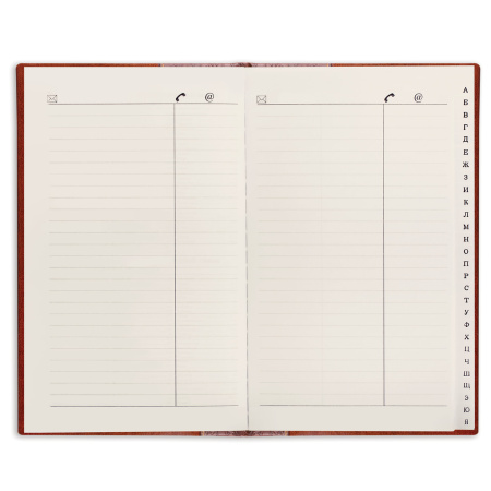 Телефонная книжка А5 (136х202 мм), BRAUBERG "Cayman", комбинированная гладкая и кожа крокодила, 96 л., вырубной алфавит, коричневая, 125130 - Телефонные алфавитные книжки