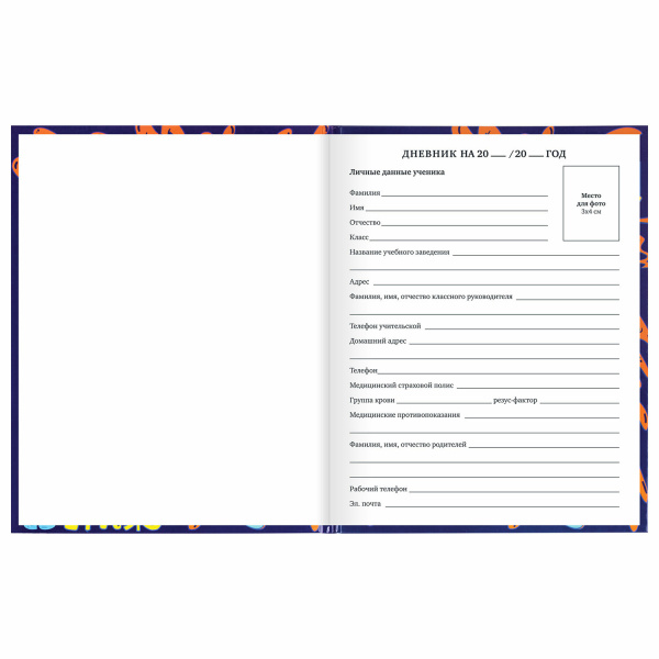 Дневник 1-11 класс 40 л., твердый, BRAUBERG, глянцевая ламинация, "Skateboarder", 106617 - Дневники универсальные