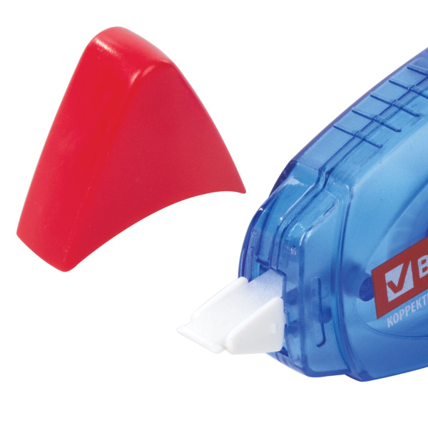 Корректирующая лента BRAUBERG 5 мм х 8 м, корпус синий, механизм перемотки, блистер, 227801 - Корректирующие ленты