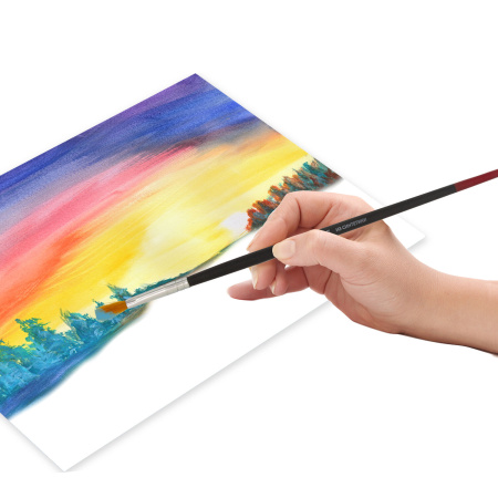 Кисть BRAUBERG, синтетика, плоская, № 5, 200213 - Кисти для рисования