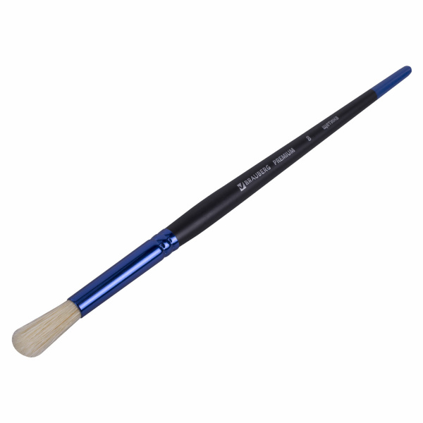 Кисть щетина, круглая № 8, BRAUBERG PREMIUM, 200992 - Кисти для рисования