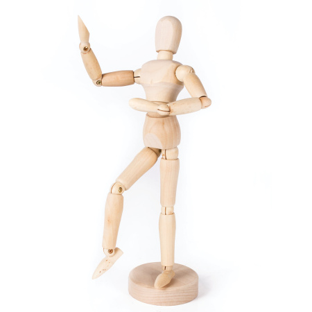 Манекен человека художественный мужской, дерево, высота 20 см - Манекены