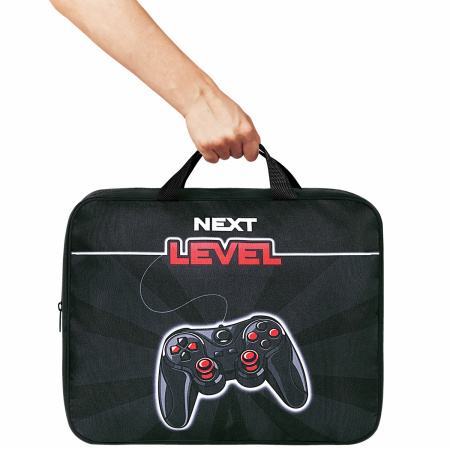 Папка на молнии с ручками BRAUBERG А4, 1 отделение, полиэстер, 80 мм, "Next level", 271483 - Папки-сумки с ручками