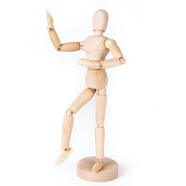 Манекен человека художественный мужской, дерево, высота 20 см - Манекены