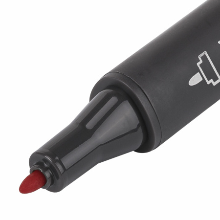 Маркер для скетчинга двусторонний 1 мм - 6 мм BRAUBERG ART CLASSIC, ЯРКИЙ АЛЫЙ (R108), 151769 - Скетчмаркеры поштучно