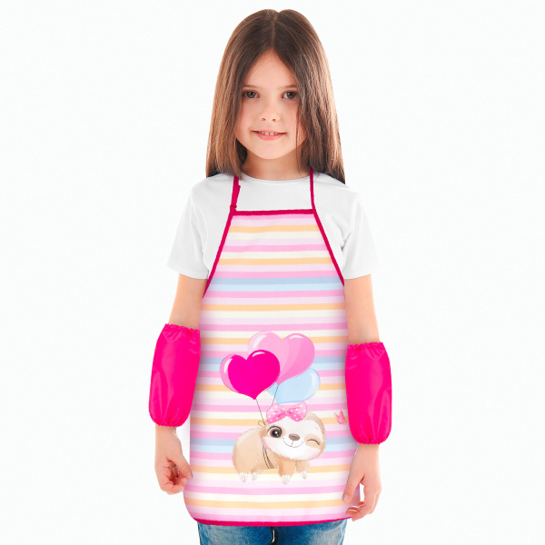 Фартук с нарукавниками ЮНЛАНДИЯ, 45x54 см, "Baby Sloth", 270384 - Аксессуары для рисования