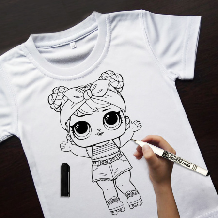 Маркер для ткани ЧЕРНЫЙ CENTROPEN "Textile Liner", игольчатый наконечник, 0,6-0,8 мм, 2639, 5 2639 0112 - Маркеры для хобби