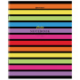 Тетрадь А5, 96 л., BRAUBERG, скоба, клетка, глянцевая ламинация, "Color Stripes", 404430 - Тетради более 60 листов