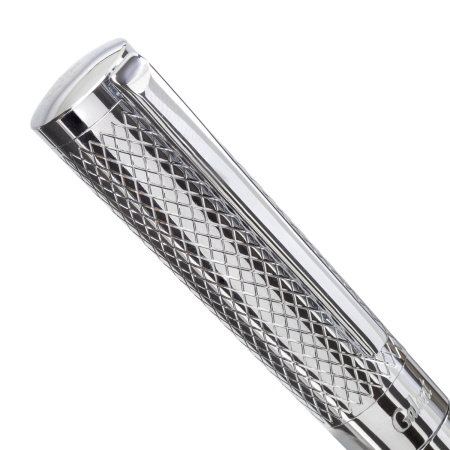 Ручка подарочная шариковая GALANT "ETUDE", корпус серебристый, детали хром, узел 0,7 мм, синяя, 143506 - Ручки шариковые подарочные