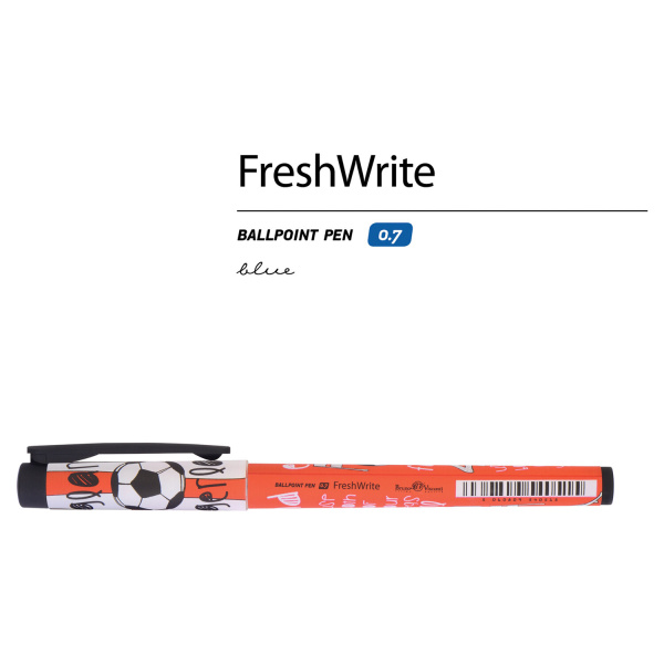 Ручка шариковая BRUNO VISCONTI FreshWrite, СИНЯЯ, "Футбол. Чемпионы. Англия", линия письма 0,5 мм, 20-0214/107 - Ручки шариковые неавтоматические