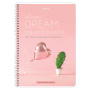 Тетрадь А4, 80 л., BRAUBERG, гребень, клетка, обложка картон, "Dream", 404049 - Тетради формата А4