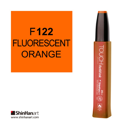 Чернила спиртовые ShinHan TOUCH для маркеров 20мл F122 Оранжевый флуоресцентный
