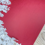 Дизайнерская бумага с односторонним тиснением лен, цвет вишневый, плотность 290 гр., размер 35*50 см - Дизайнерская бумага