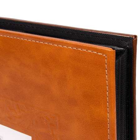 Фотоальбом BRAUBERG "Camel" на 500 фото 10х15 см, под гладкую кожу, коричневый, 391178 - Фотоальбомы