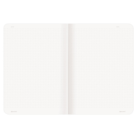 Тетрадь 60 л. в точку обложка кожзам под рогожку, сшивка, B5 (179х250мм), КРАСНЫЙ, BRAUBERG BRIGHT, 403850 - Тетради более 60 листов