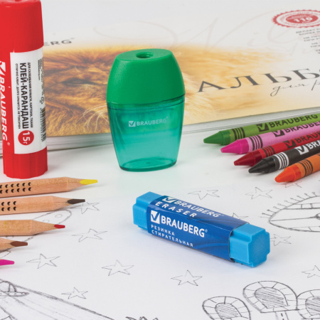 Ластик BRAUBERG "X-Erase", 68х15х15 мм, цвет ассорти, экологичный ПВХ, 228066 - Ластики классические